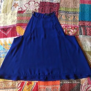 Zara crepe spaghetti strap swing top